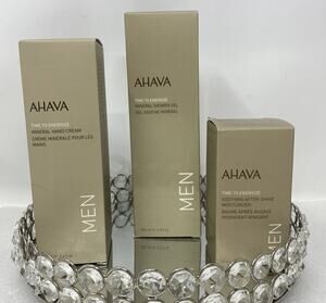 Ahava Men Gift Set Shower After Shave Moisturizer Hand Cream Dead Sea Minerals